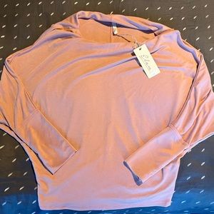 Slouchy off shoulder dolman top